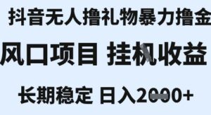最新风口抖音无人暴力撸金技术，不违规不封号，一个小时收益2k+，小白当天拿结果【揭秘】-川川创富网