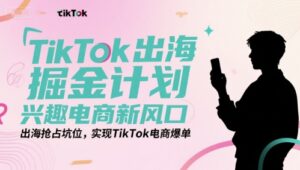 TikTok出海掘金计划,兴趣电商新风口,出海抢占坑位,实现TikTok电商爆单-川川创富网