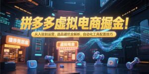 拼多多虚拟电商掘金：从入驻到运营，选品避坑全解析，自动化工具配置技巧-川川创富网