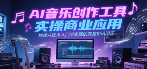 AI音乐创作工具实操商业应用，构建从技术入门到变现的完整知识闭环-川川创富网