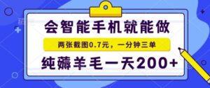 2025年零撸手机项目,二十秒一单,纯薅羊毛,一天200+做就有【揭秘】-川川创富网