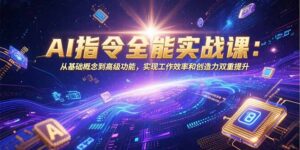 AI指令全能实战课:从基础概念到高级功能,实现工作效率和创造力双重提升-川川创富网