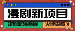 短剧新赛道—动漫短剧玩法，目前红利期月收益轻松达到6000+-川川创富网