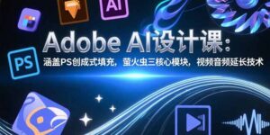Adobe AI设计课:涵盖PS创成式填充,萤火虫三核心模块,视频音频延长技术-川川创富网
