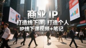 商业IP打造线下课，打造个人 IP线下课视频+笔记-川川创富网