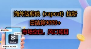 海外版剪映(capcut)拉新，日结算1k+，市场空白，风口项目-川川创富网