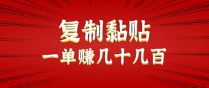 只需复制黏贴就能赚钱的项目，零成本零门槛超简单副业，一天赚几十几百。-川川创富网