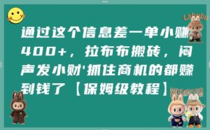 通过这个信息差一单小挣4张+,拉布布搬砖,闷声发小财抓住商机的都挣到钱了【保姆级教程】-川川创富网