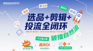 选品+剪辑+投流全闭环,破播自然流+撬动高ROI,手把手打通“选品-剪辑-测品-千川随心推”全链-川川创富网
