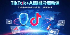 TikTok+AI赋能冷启动课：专为跨境电商和内容创业者设计，全套解决方案-川川创富网