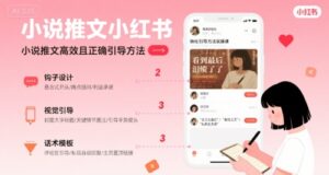 小说推文小红书高转化引导方法实操课，小说推文高效且正确引导方法-川川创富网