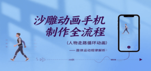 沙雕动画手机制作全流程,关键帧动画、走路、表情变换、场景反向移动、车内人物添加等-川川创富网