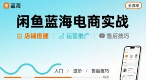 闲鱼蓝海电商实战,店铺搭建运营售后全流程-川川创富网