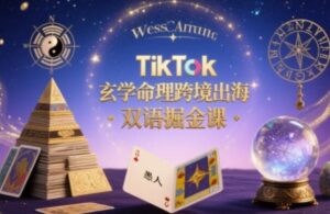 TikTok玄学命理跨境出海双语掘金课,手把手教你用命理知识精准直击海外用户痛点-川川创富网