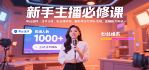 新手主播必修课：平台选择、话术训练、粉丝维系等，解析禁忌与成长法则，突破直播能力-川川创富网