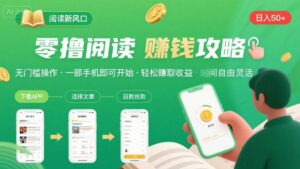 零撸阅读新风口，无门槛轻松挣，一部手机，日入 50-3张【揭秘】-川川创富网