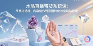 水晶直播带货系统课:从赛道选择、内容创作到直播转化的全链路教学-川川创富网