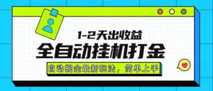 最新全自动打金玩法单日收益1000-2000-川川创富网