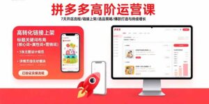 拼多多高阶运营课:7天开店流程/链接上架/选品策略/爆款打造与持续增长-川川创富网