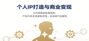 个人IP打造与商业变现,从IP原理到起盘盈利、产品开发及流量裂变等实战技巧全解析-川川创富网