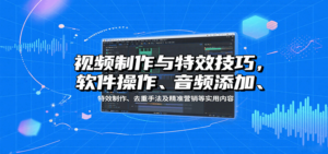 视频制作与特效技巧:软件操作、音频添加、特效制作、去重手法及精准营销等实用内容-川川创富网