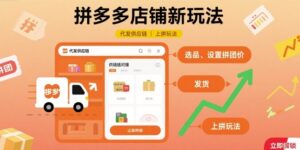 拼多多店铺新玩法,代发供应链上拼玩法-川川创富网