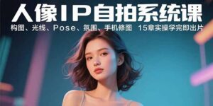 人像IP自拍系统课：构图、光线、Pose、氛围、手机修图 15章实操学完即出片-川川创富网