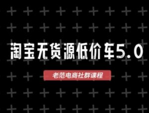 淘宝无货源价车5.0,2025最新VIP淘宝无货源课程,1688代发,蓝海选品,零成本创业首选(更新)-川川创富网