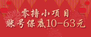 零撸小项目,一个账号保底10-63元,适合新手小白操作,能多账号领低保-川川创富网