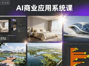 AI商业应用系统课,室内-软装-建筑-景观,智能设计+效果图+动画画实战-川川创富网