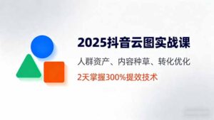 2025抖音云图实战课,人群资产、内容种草、转化优化,2天掌握300%提效技术-川川创富网