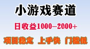 最新小游戏赛道,日收益1k-2k+,项目稳定上手快门槛低,在家就可以自己创业【揭秘】-川川创富网