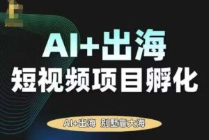 AI·TikTok AI+出海短视频项目孵化,陪你从0-1借助AI实现出海变现-川川创富网