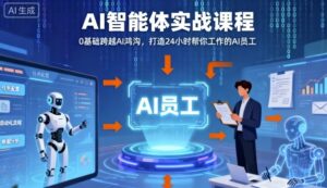 Ai智能体实战课程,0基础跨越Ai鸿沟,打造24小时帮你工作的Ai员工,打破常规,以实战定义Ai-川川创富网