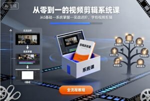 从零到一的视频剪辑系统课,从0基础–系统掌握–实战进阶,学拍视频剪辑-川川创富网