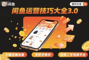 闲鱼运营技巧大全3.0,引爆店铺流量,手把手教你玩转二手电商平台-川川创富网