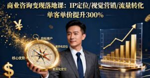 商业咨询变现落地课:IP定位/视觉营销/流量转化,单客单价提升300%-川川创富网
