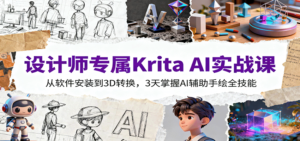 设计师专属Krita AI实战课:从软件安装到3D转换,3天掌握AI辅助手绘全技能-川川创富网