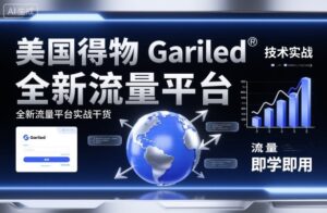 美国得物Gariled技术实战,全新流量平台实战干货,即学即用-川川创富网