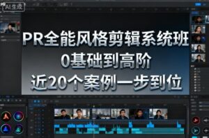 PR全能风格剪辑系统班,0基础到高阶,近20个案例一步到位-川川创富网