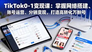 TikTok0-1变现课:掌握网络搭建、账号运营、分销变现,打造高转化万粉号-川川创富网
