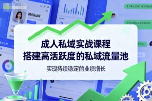 成人私域实战课程,搭建高活跃度的私域流量池,实现持续稳定的业绩增长-川川创富网