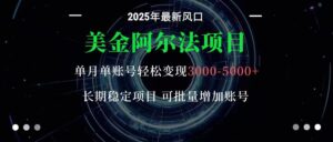 美金阿尔法项目:一部手机每天只需10分钟,轻松稳定赚美元-川川创富网