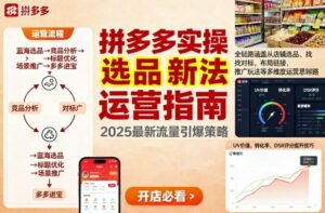 王校长9月12拼多多实操新玩法,全链路涵盖从店铺选品、找对标,布局链接,推广玩法等多维度运营思路(更新)-川川创富网