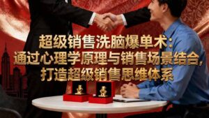 超级销售洗脑爆单术:通过心理学原理与销售场景结合,打造超级销售思维体系-川川创富网