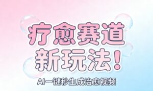AI+疗愈+一键生成,一分钟一条素材,每天想要多少素材就多少素材,矩阵做,月入1W-川川创富网