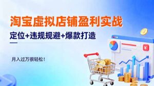 淘宝虚拟店铺盈利实战:定位+违规规避+爆款打造,月入过万很轻松!-川川创富网