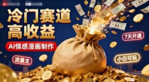 公众号冷门赛道，用AI做情感漫画，7天开通流量主，操作简单，小白可玩-川川创富网