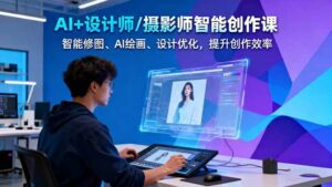 AI+设计师/摄影师智能创作课：智能修图、AI绘画、设计优化，提升创作效率-川川创富网