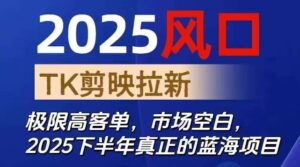 2025风口TK剪映capcut拉新项目,极限高客单,市场空白,2025下半年真正的蓝海项目-川川创富网